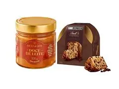 Panettone Lindt 400g + Pote Bacio di Latte Doce de Leite - 0