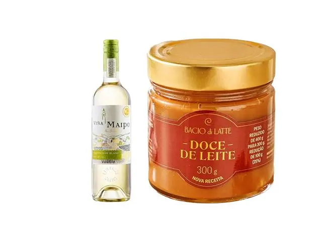 Pote Bacio Doce de Leite 300g + Vinho Maipo Sauvignon