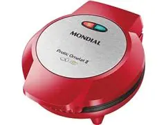 Omeleteira Pratic Omelet II Mondial Vermelho/Inox 800W 110V OM-04-RI - 0