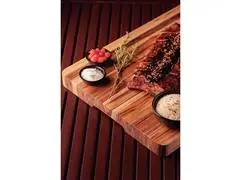 Combo Essencial Tramontina: Tábua Churrasco Teca + Faca Laguna Inox - 6