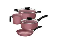 Combo Essencial Tramontina: Panelas Linz Rosa + Aparelho de Jantar Fog - 2