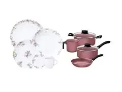 Combo Essencial Tramontina: Panelas Linz Rosa + Aparelho de Jantar Fog - 0