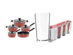 Combo Essencial Tramontina: Panelas Glenz Rosé + Copos Long Drink Clea