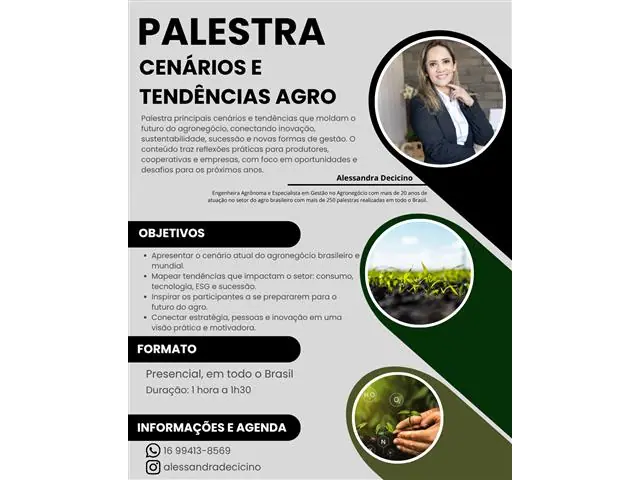 Palestra Cenários e Tendências no Agronegócio