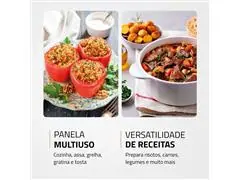 Panela Elétrica Multicook Premium Mondial Preto 1200W 110V PE-49 - 2