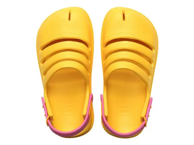 Sándalias Havaianas Kids Clog Amarelo Ouro/Pink Lemonade Tam 29-30