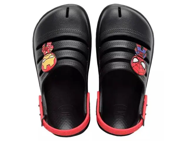 Sándalias Havaianas Kids Clog Marvel Novo Grafite Tam 33-34