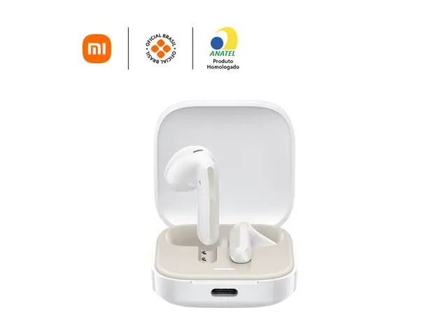 Fone de Ouvido Bluetooth Xiaomi Redmi Buds 6 Active Branco