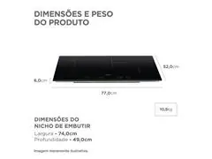 Cooktop por Indução Even Pro Midea em Vitrocerâmico 4 Bocas Preto 220V - 1