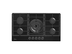 Cooktop a Gás Midea Volcano em Vidro com 05 Bocas Preto