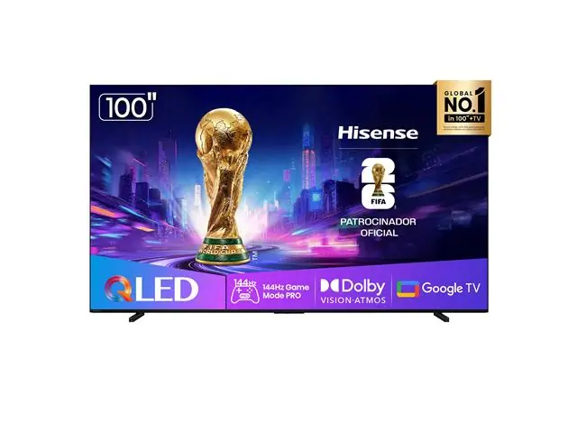 Smart TV 4K UHD QLED Hisense 100" Polegadas