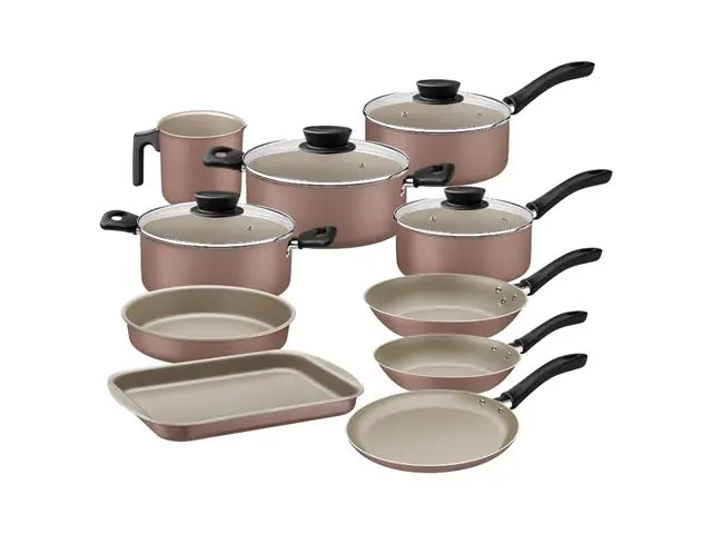 Jogo Panelas Tramontina Linz Antiaderente Mocaccino 10 Peças