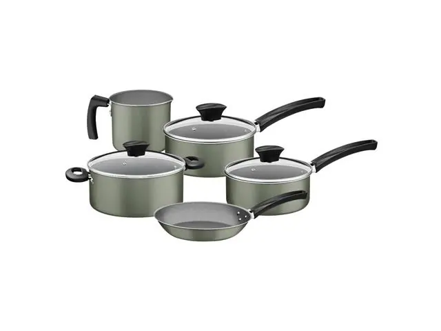 Jogo Panelas Tramontina Michigan Antiaderente Verde 5 Peças