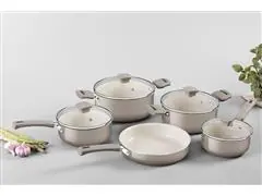 Jogo Panelas Tramontina Veronese Cerâmica Bege 5 Peças - 8