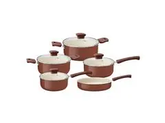 Jogo Panelas Tramontina Veronese Cerâmica Argila 5 Peças