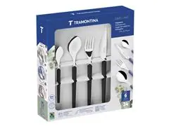 Faqueiro Tramontina Obelline Inox Preto 24 Peças - 1