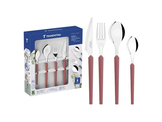 Faqueiro Tramontina Obelline Inox Vinho Rubi 24 Peças