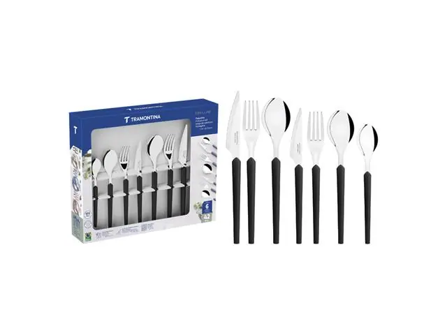 Faqueiro Tramontina Obelline Inox Preto 42 Peças