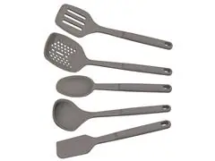 Jogo Utensílios Tramontina Softta Silicone Cinza 5 Peças
