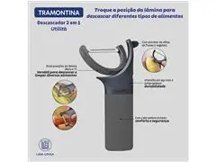 Descascador 2 em 1 Tramontina Inox Cinza - 5