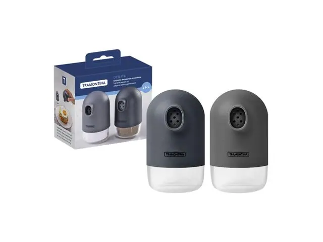 Saleiro e Pimenteiro Tramontina Cinza