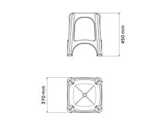 Banqueta Tramontina Niterói ECO Preta - 1
