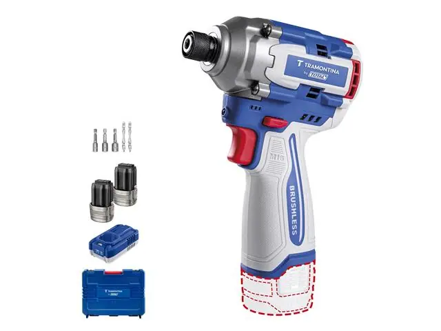 Parafusadeira Impacto 16V 170Nm Kit 2Bat + Maleta