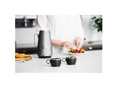 Xícaras Café Tramontina Empilháveis Inox ABS Preto c/ Alça 2p - 3