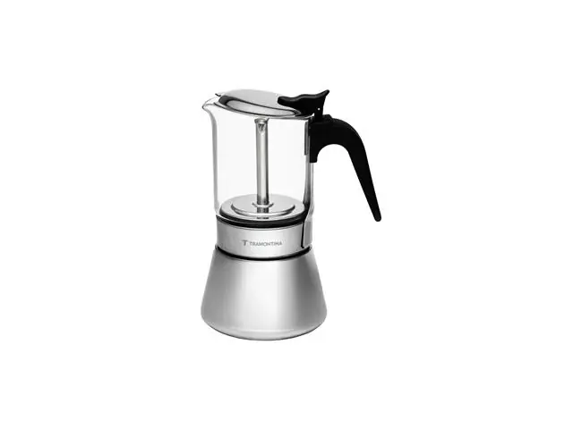 Cafeteira Italiana Tramontina Inox c/ Vidro 300ml Espresso
