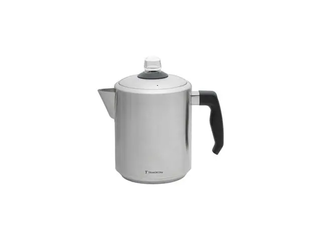 Cafeteira Percoladora Tramontina Inox 2L com Cabo Baquelite