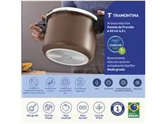 Panela Pressão Tramontina Arizona 4,5L 20cm Mocaccino - 4