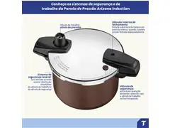 Panela Pressão Tramontina Arizona 4,5L 20cm Mocaccino - 5