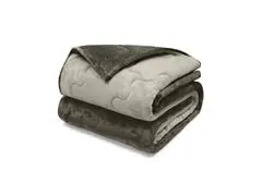 Edredom Casal Plush Flannel Chocolate Escuro/Claro 1pc - 3