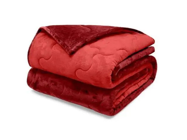 Edredom Buettner King Plush Flannel Dupla Face 260mx280m Vermelho