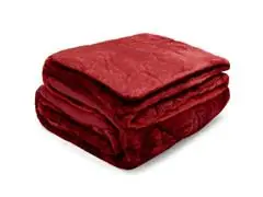 Edredom Buettner Solteiro Plush Flannel Dupla Face 160mx240m Vermelho - 1