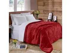 Edredom Buettner Solteiro Plush Flannel Dupla Face 160mx240m Vermelho - 2