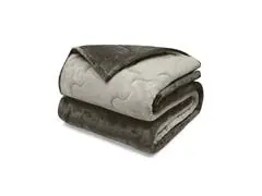 Edredom Solteiro Plush Flannel Chocolate Escuro/Claro 1pc - 2