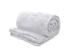 Edredom Buettner Solteiro Plush Flannel Dupla Face 150x200 Branco - 1