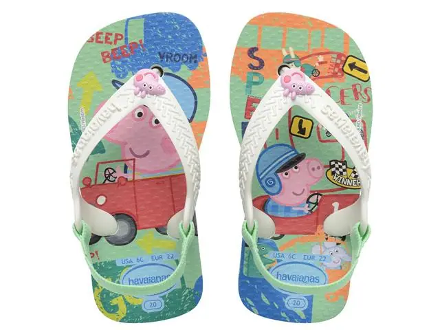 Chinelo Havaianas N.Baby Peppa Pig Branco/Branco Tam 22-23