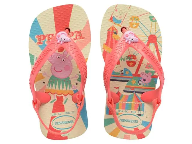 Chinelo Havaianas N.Baby Peppa Pig Buttercream/Coral Tam 17-18