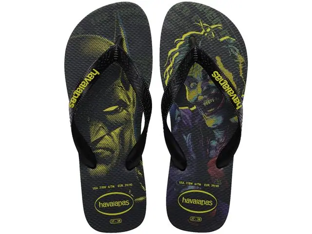 Chinelo Havaianas Top Herois Dc Preto/Preto/Preto Tam 39-40