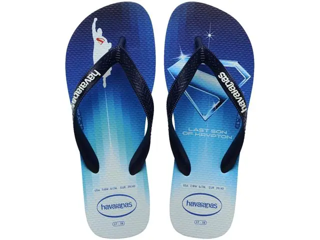 Chinelo Havaianas Top Herois Dc Branco/Marinho Tam 37-38
