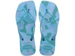 Chinelo Havaianas Square Jelly Fc Azul Lavanda Tam 35-36
