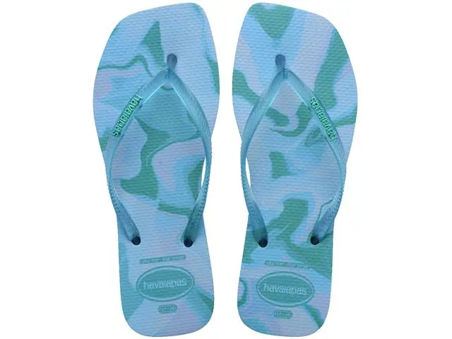 Chinelo Havaianas Square Jelly Fc Azul Lavanda Tam 37-38