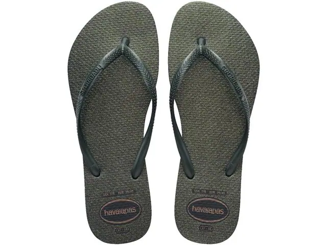 Chinelo Havaianas Slim Gloss Verde Olive Tam 33-34