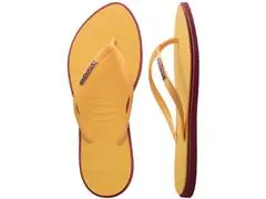 Chinelo Havaianas Slim Point Amaranto/Amarelo Caja Tam 33-34 - 4