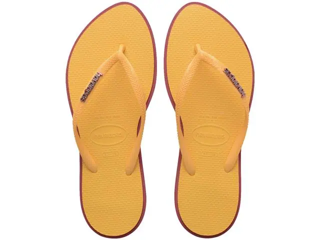Chinelo Havaianas Slim Point Amaranto/Amarelo Caja Tam 39-40