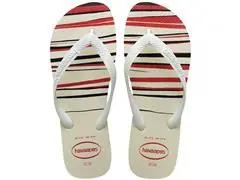 Chinelo Havaianas Top Basic - Branco/Vermelho Tam 37-38