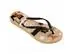 Chinelo Havaianas Slim Pets Dourado/Preto Tam 35-36 - 1