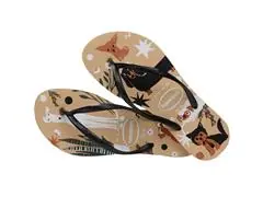 Chinelo Havaianas Slim Pets Dourado/Preto Tam 35-36 - 3
